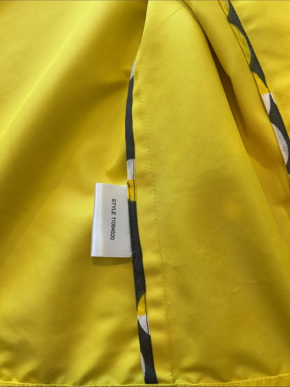 Tory Burch Bright Yellow water resistant Hooded Jacket